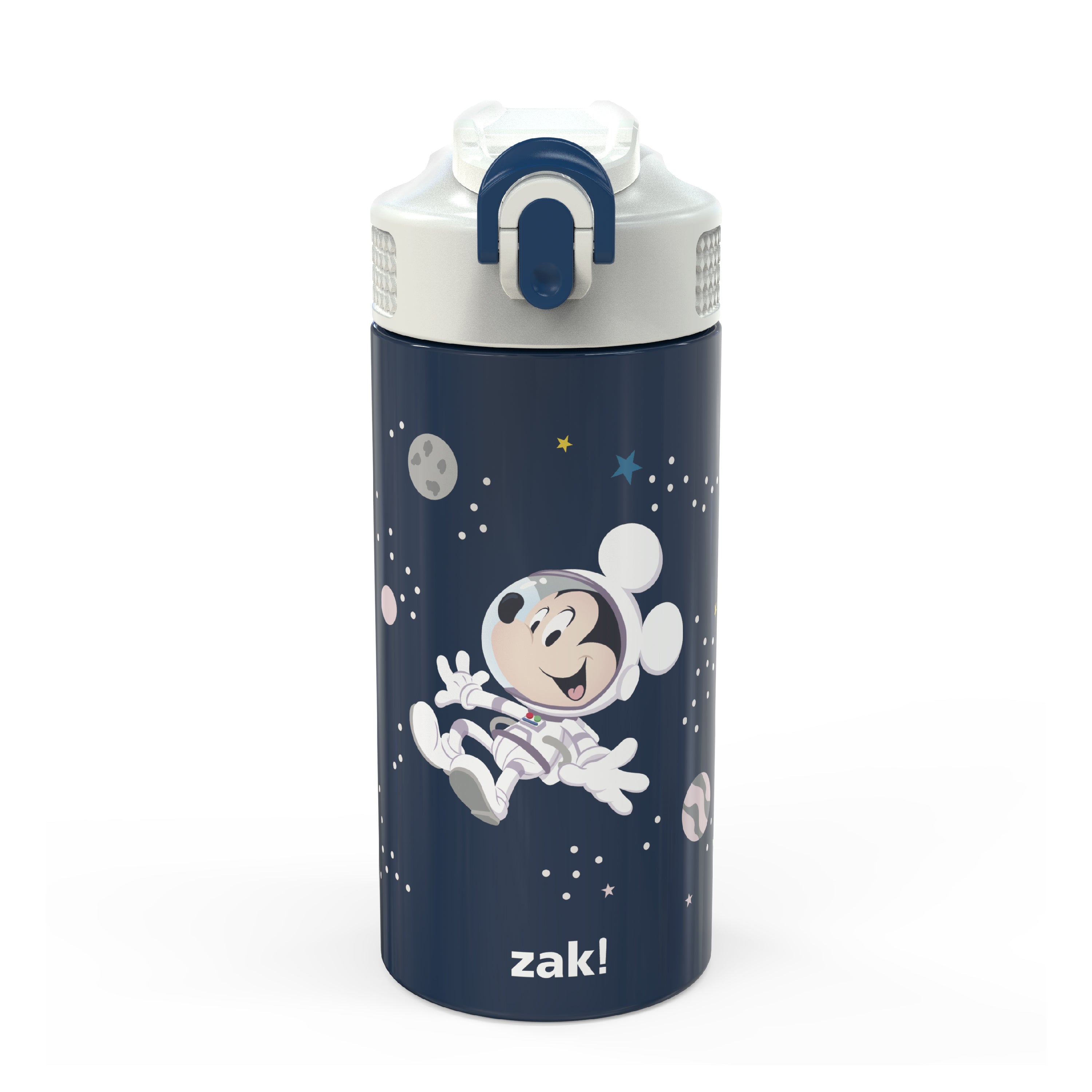 Zak Designs Mickey Mouse Kids Water Bottle Canteen with Pop Up Lid and  Carrying Strap 12oz